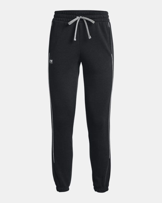 Women's UA Rival Fleece Pants, Black, pdpMainDesktop image number 4